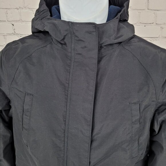 Lands' End Navy Waterproof Windproof Hooded Fleece Lined Full Zip Jacket XL/16 - Picture 7 of 16